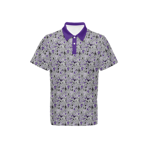 State Classic Fit Polo Shirt-Heavyweight  Purple Collar MANHATTAN