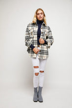 Load image into Gallery viewer, MULTI COLOR PLAID PATCHED SHIRT JACKET