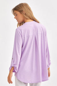 Lizzy 3/4 Sleeve -Lilac