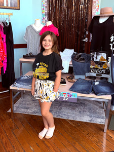 Girls Yellow Jacket Sport Shorts