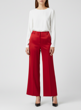 Load image into Gallery viewer, Wide Leg Satiny Trouser- Red