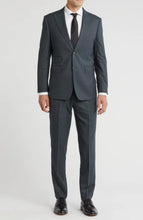 Load image into Gallery viewer, Fine Pinstripe Suit – Black/Olive
