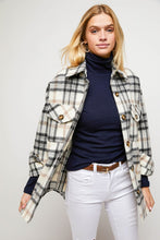 Load image into Gallery viewer, MULTI COLOR PLAID PATCHED SHIRT JACKET