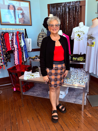 KC Leopard Check Women's Skort