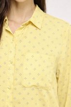 Load image into Gallery viewer, Rhinestone Patch Pocket Blouse Shirt- Yellow