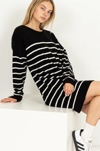 Load image into Gallery viewer, Casually Chic Striped Sweater Dress