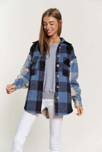 Load image into Gallery viewer, Plaid Chest Pocket Detail Shacket