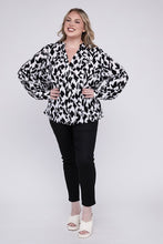 Load image into Gallery viewer, Leopard Notched Neckline Blouse