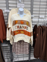 Load image into Gallery viewer, Give Thanks Sequin Terry Pullover