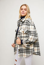 Load image into Gallery viewer, MULTI COLOR PLAID PATCHED SHIRT JACKET