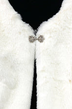 Load image into Gallery viewer, Girls Faux Fur Jacket- White