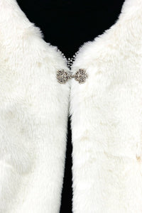 Girls Faux Fur Jacket- White