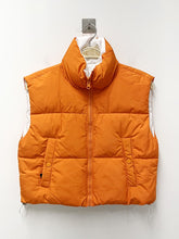 Load image into Gallery viewer, Cropped Puffer Vest- Orange