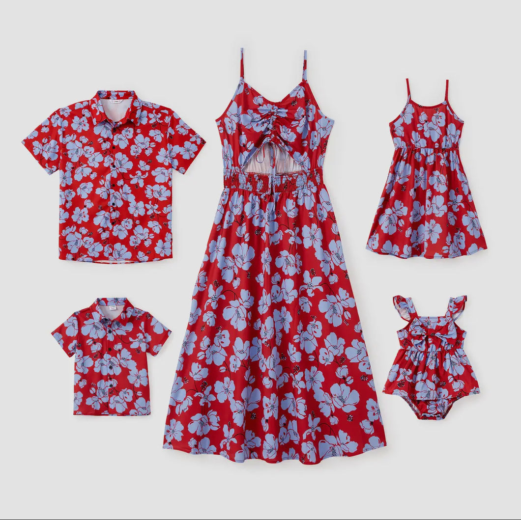 Family Hawaiian - red/blue