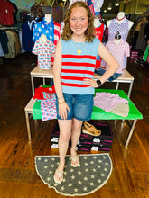 Load image into Gallery viewer, Blue and Red Striped Sweater Vest