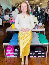 Load image into Gallery viewer, Polka Dot Midi Skirt -Yellow