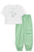 Load image into Gallery viewer, Girls Nylon Cargo Jogger- Sage