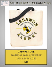 Load image into Gallery viewer, Lebanon Alumni Canvas Tote 🐝PRE-ORDER🐝