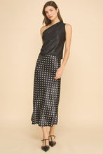 Load image into Gallery viewer, Polka Dot Midi Skirt -Black