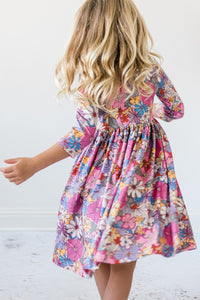 Girls Mauve Whats Up Butter Cup Twirl Dress