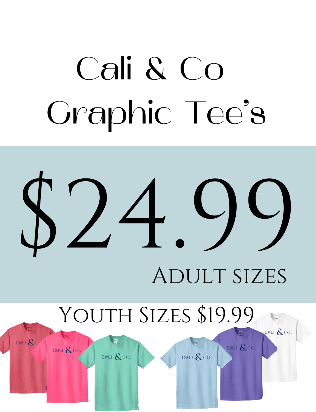 Cali and Co Tee KIDS -Coral