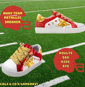 🏟️PRE-ORDER 🏟️ Away Team Metallic Sneaker -White