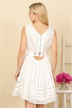 Load image into Gallery viewer, Uptown Girl Striped Dress- White