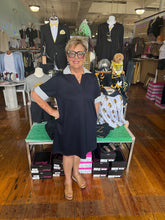 Load image into Gallery viewer, Stripe Detail Knit Dress -navy