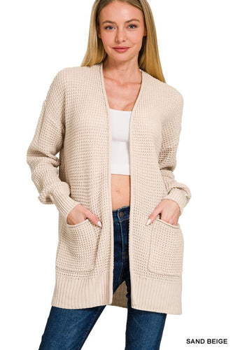 Sweater Cardigan-Sand Beige