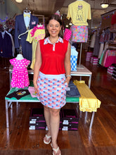 Load image into Gallery viewer, PRE-ORDER Women's Americana Pop UV Protection Sleeveless Polo-Red