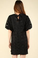 Load image into Gallery viewer, Audrey 3D Floral Dress- Black