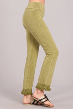 Load image into Gallery viewer, Pull-On Cropped Fringe Pant - Pear