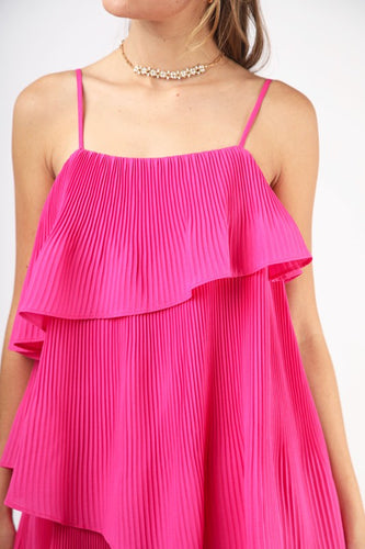 Cloe Assymetric Dress- Pink
