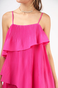 Cloe Assymetric Dress- Pink