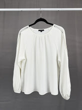 Load image into Gallery viewer, Cut Out Long Sleeve Blouse- Off White