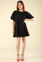 Load image into Gallery viewer, Audrey 3D Floral Dress- Black