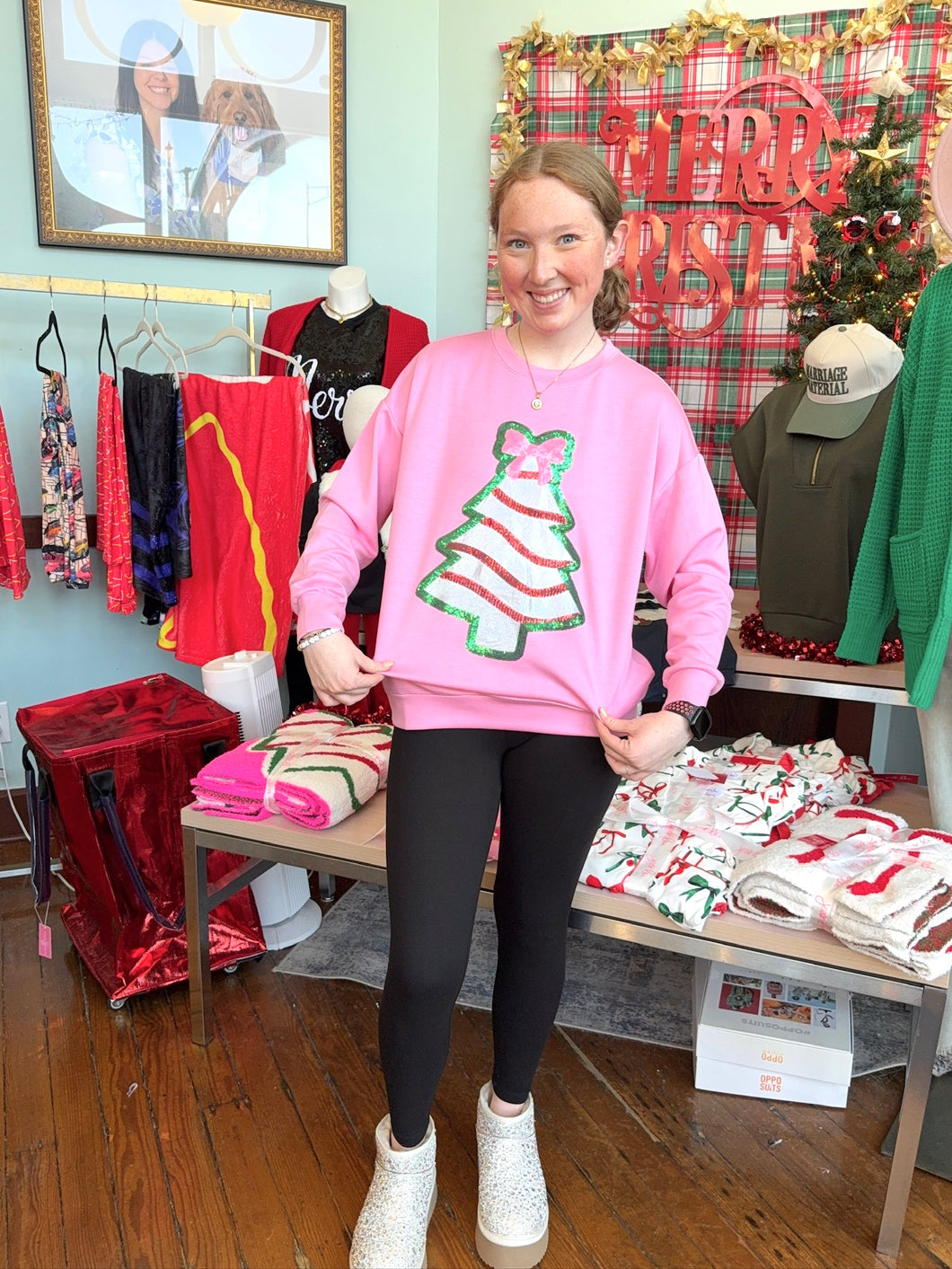 Christmas Cake Pullover Sweatshirt