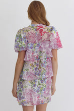 Load image into Gallery viewer, Tiered Floral Min Dress- Pink Lavender