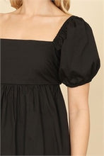 Load image into Gallery viewer, LAST ONE - Black and Blue Square Neck Dress