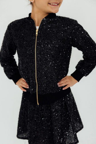 Sequin Jacket -Black