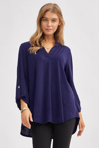 Lizzy 3/4 Sleeve -Navy