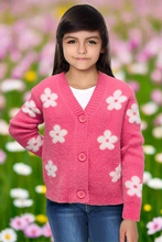 Load image into Gallery viewer, Rosy Girl Cardigan- Pink