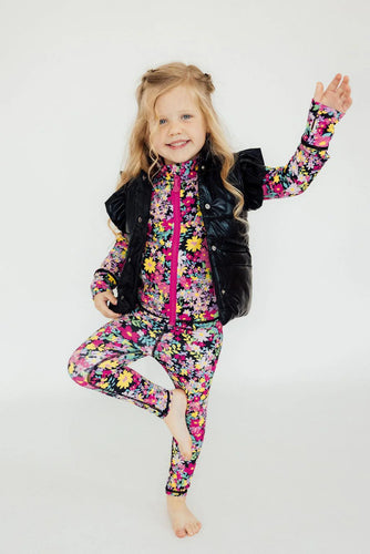 Black Checkered Puffer Vest