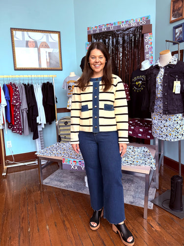 Uptown Girl Jacket - BWStripe Denim