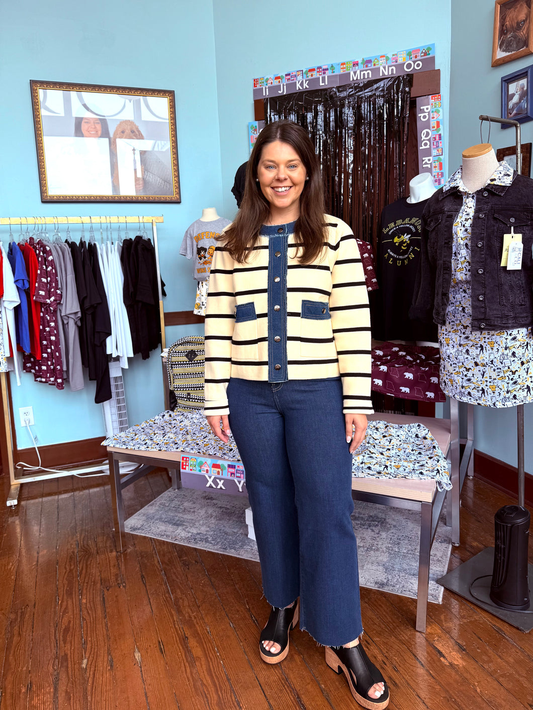 Uptown Girl Jacket - BWStripe Denim