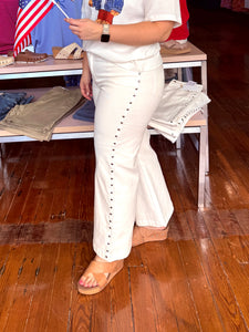 Studded Jean -White