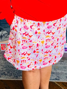 KC Football Ladies Mesh Skort