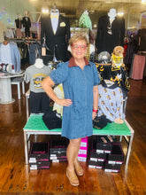 Load image into Gallery viewer, Corded Collar Denim Dress