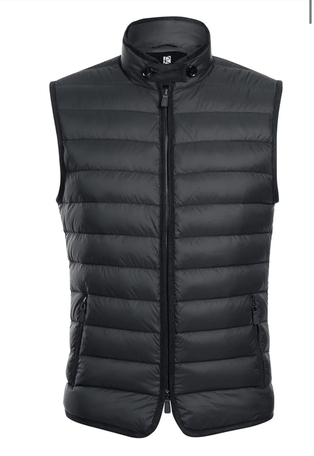 Jonathan Nylon Puffer Vest - Black 831-11