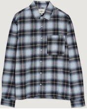 Load image into Gallery viewer, Mens Plaid Flannel- Blue Graphite